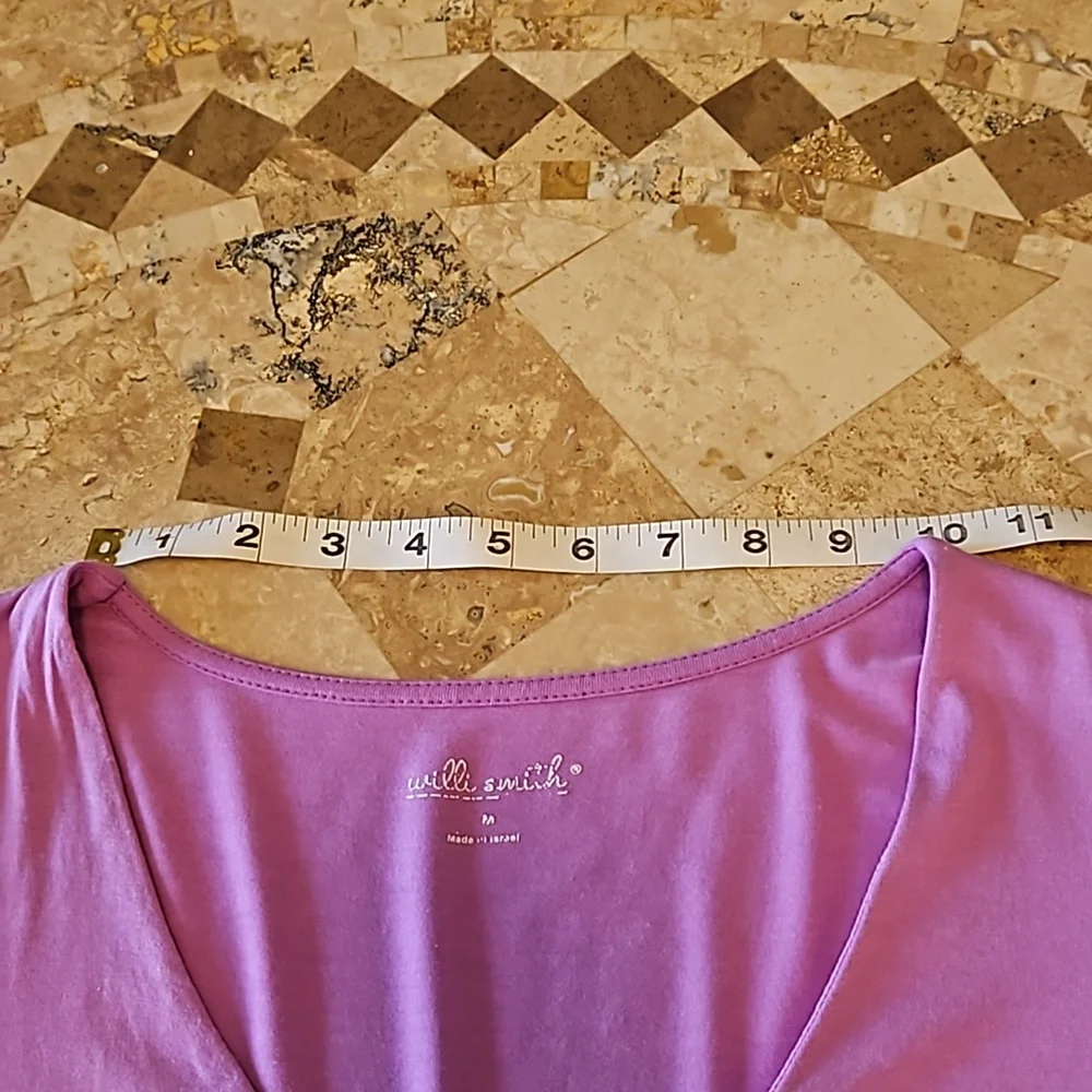 Willi Smith Purple Top Shirt Blouse Size M Medium - Picture 14 of 16